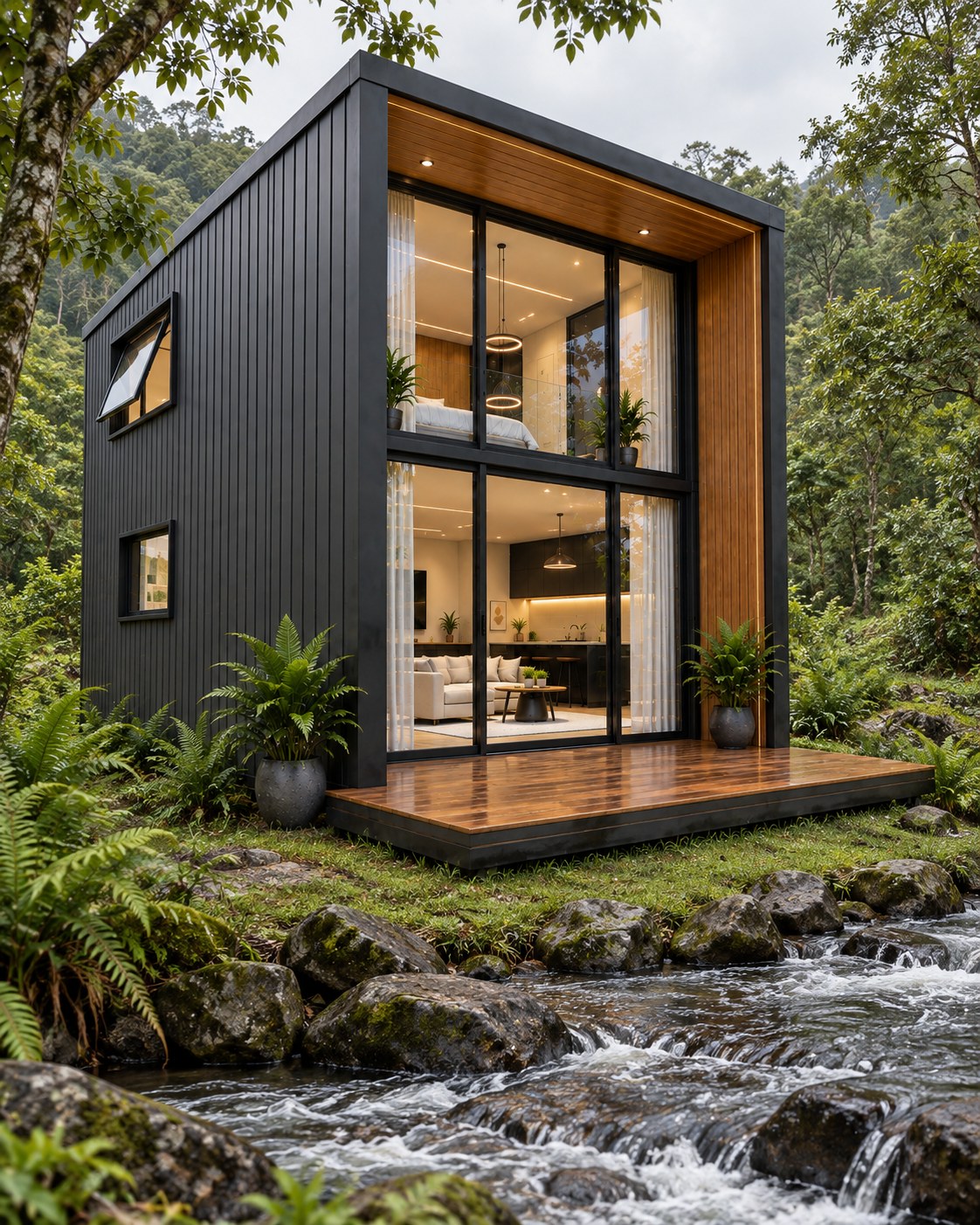 Modular Casa Box em meio à natureza