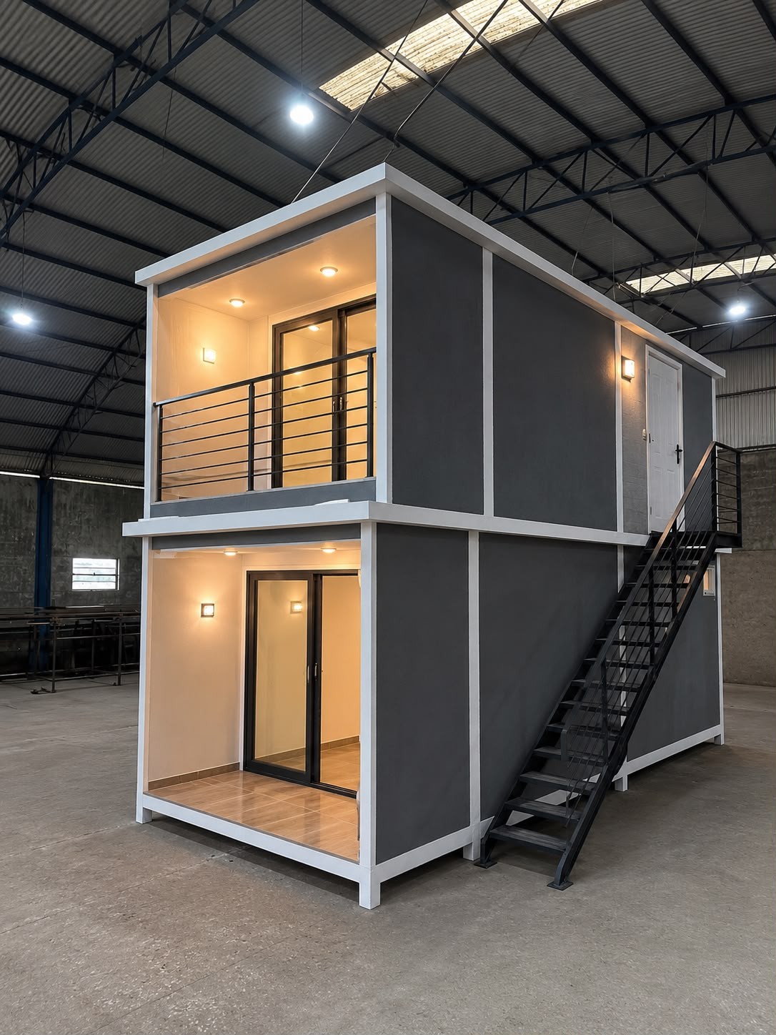 Kit 2 Casas Modulares 3x7 · 2 pisos Casa Box