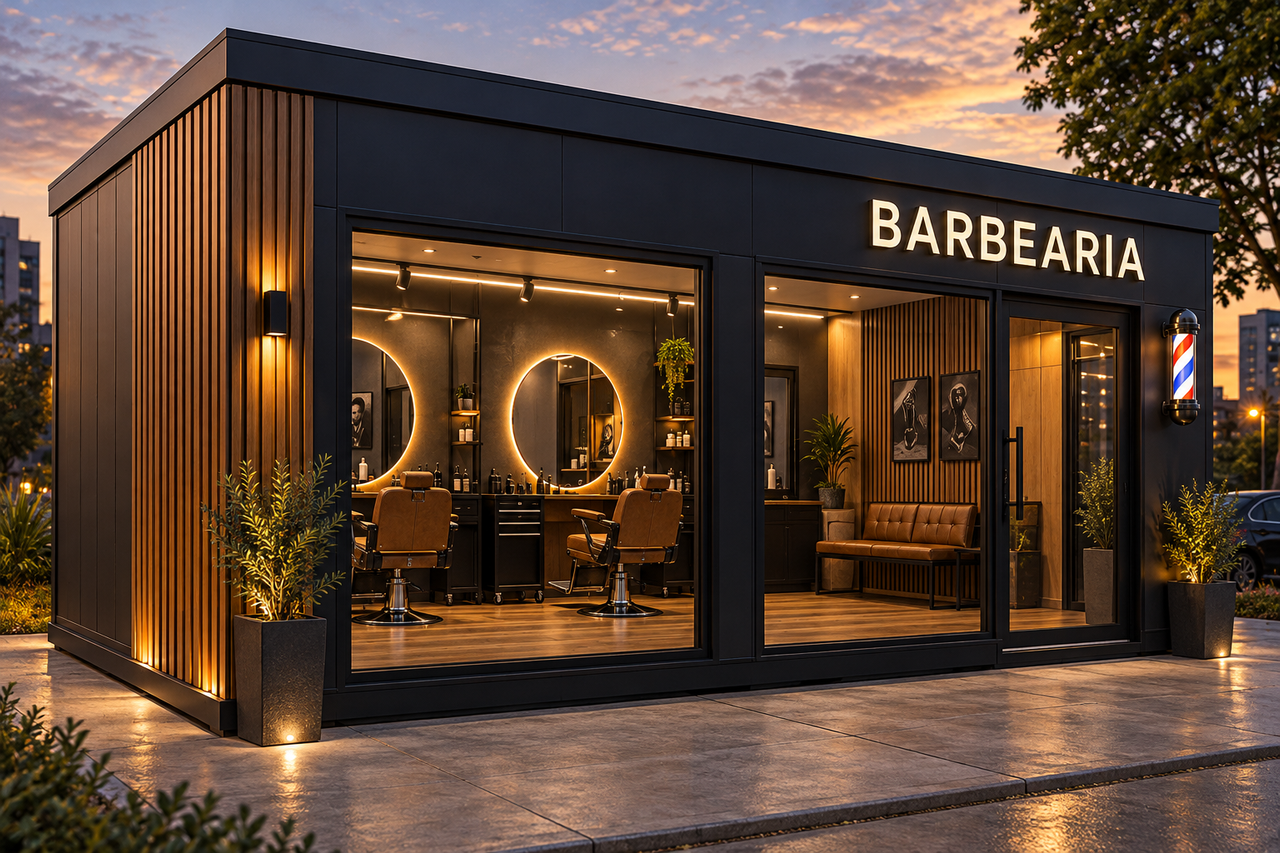 Barbearia Modular Casa Box